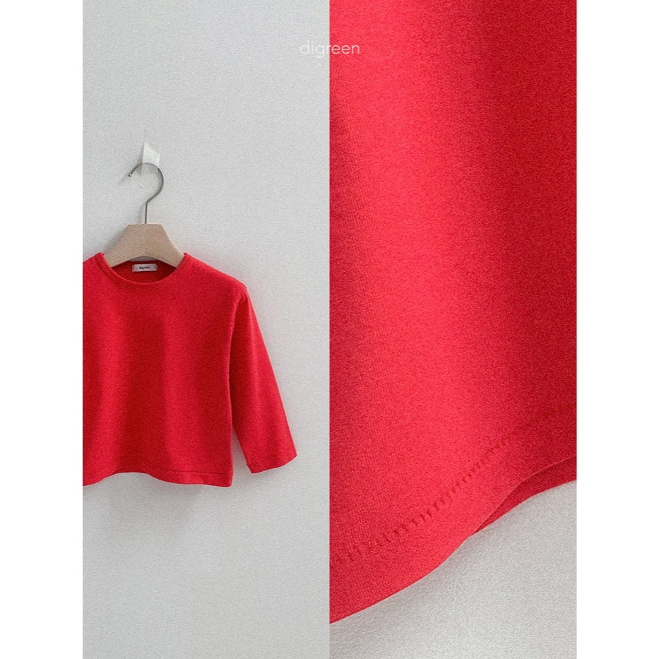 26春 正韓 DIGREEN｜Everyday Playground｜百搭日常內搭上衣 大推紅-細節圖7