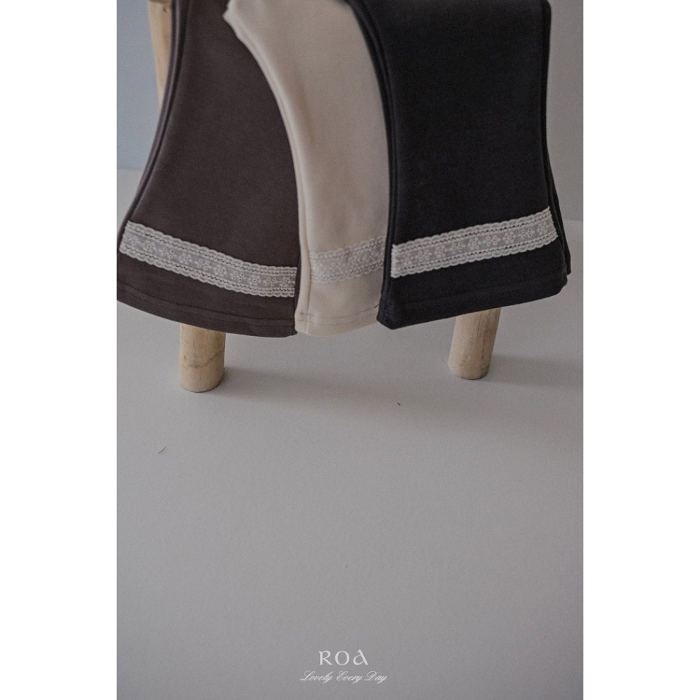 26春 正韓 ROA｜Lovely Every Day｜細緻布蕾棉質長褲-細節圖4