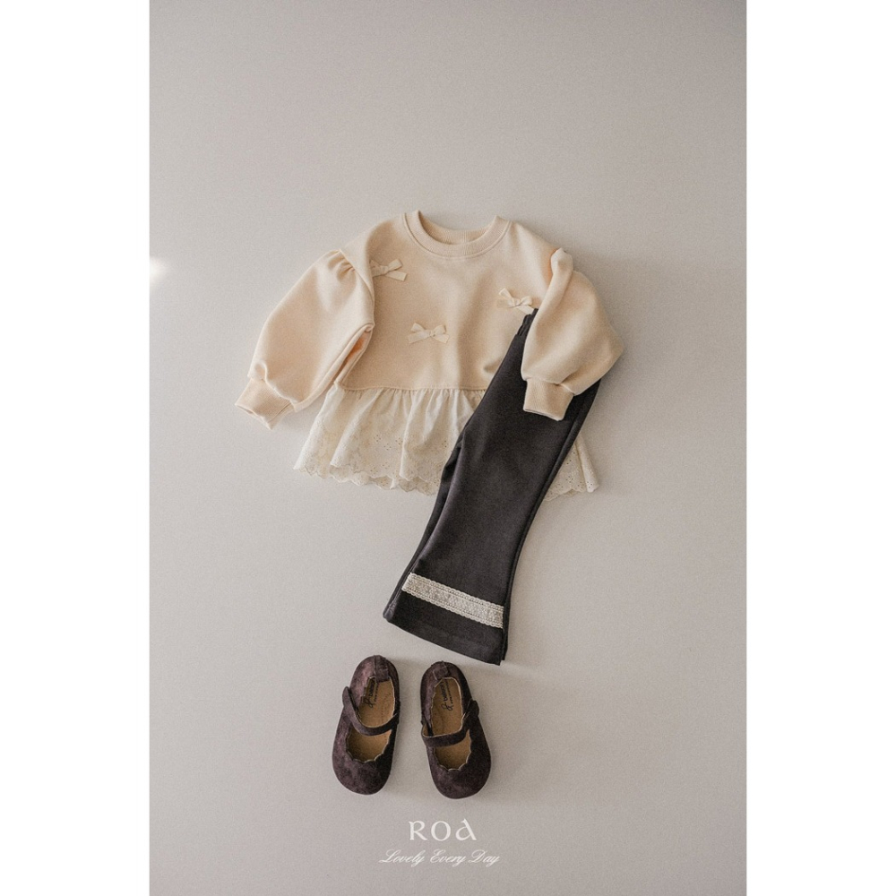 26春 正韓 ROA｜Lovely Every Day｜細緻布蕾棉質長褲-細節圖6