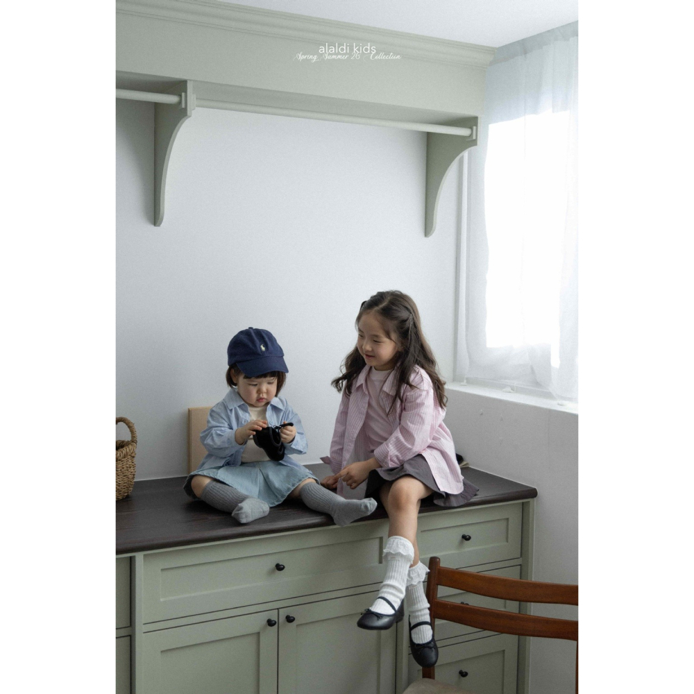 26春 正韓 ALADIN｜Gentle Days 學院風牛仔短裙-細節圖3