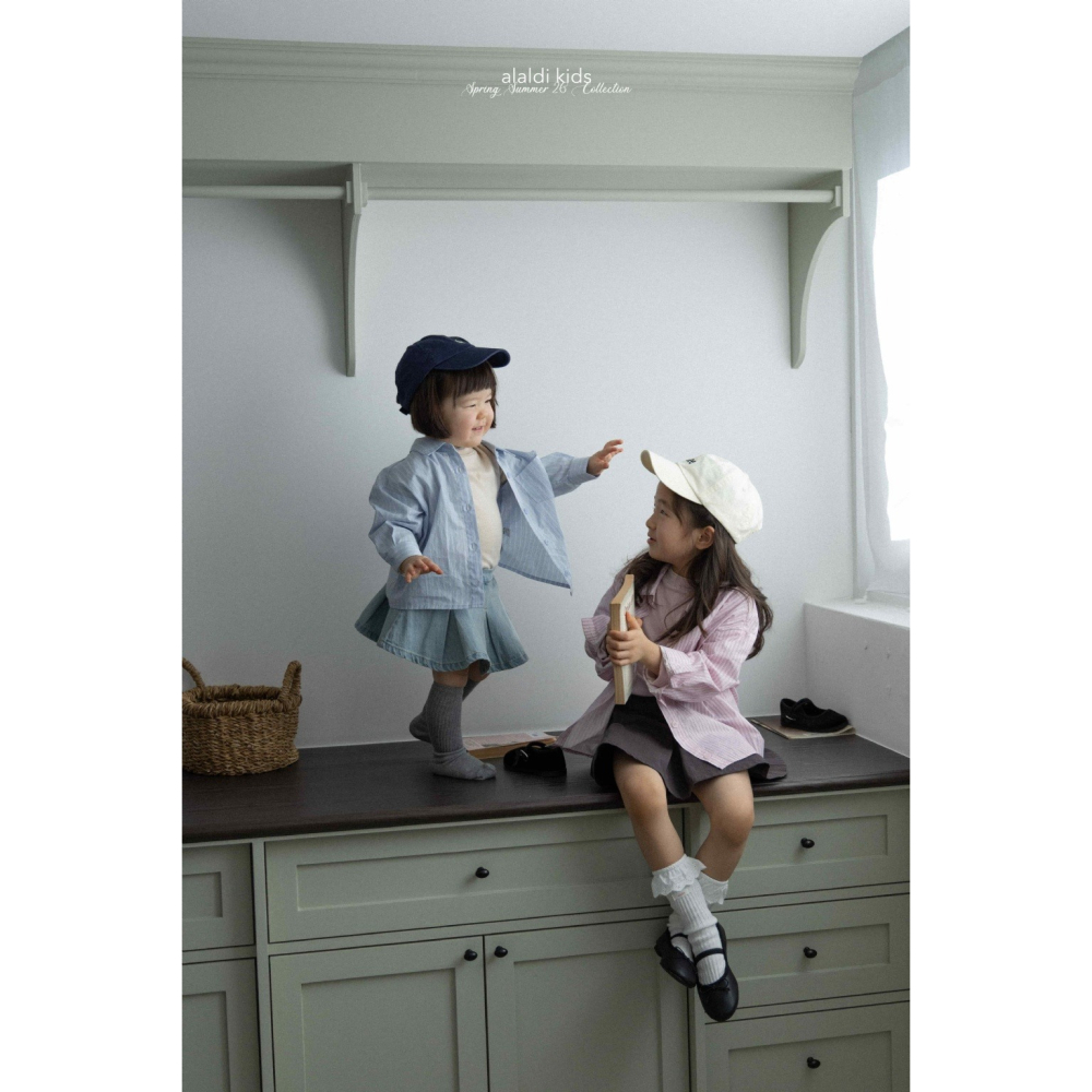 26春 正韓 ALADIN｜Gentle Days 學院風牛仔短裙-細節圖5