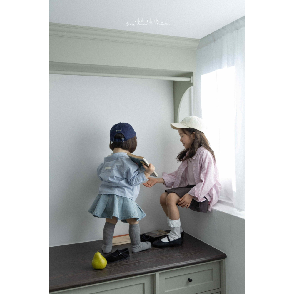 26春 正韓 ALADIN｜Gentle Days 學院風牛仔短裙-細節圖6