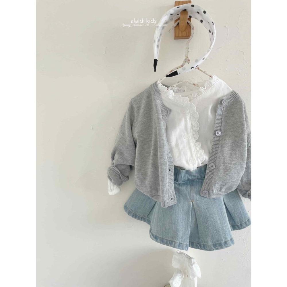 26春 正韓 ALADIN｜Gentle Days 學院風牛仔短裙-細節圖8