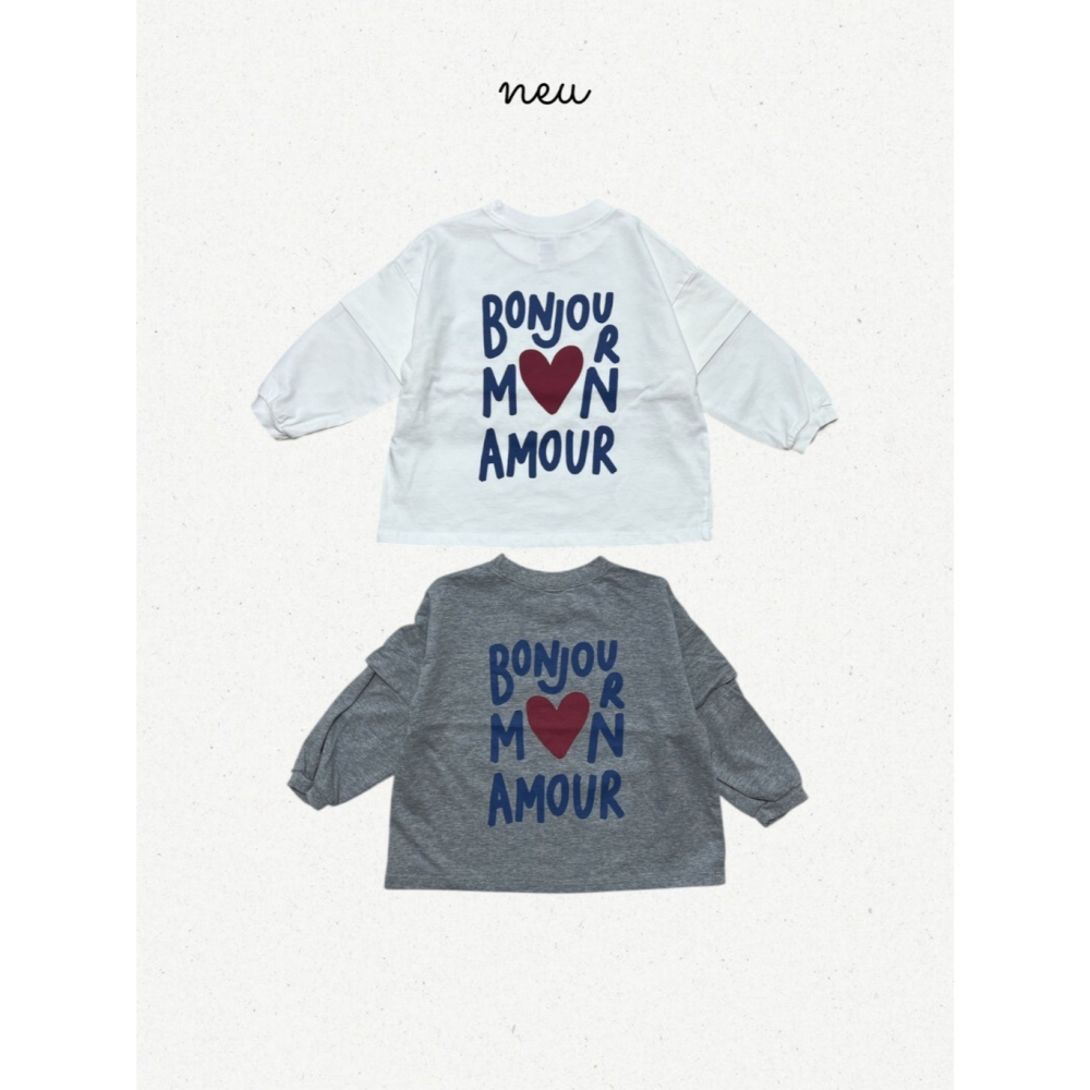 26春 正韓 neu｜Little Vintage 美式休閒拼接上衣 白/灰-細節圖2