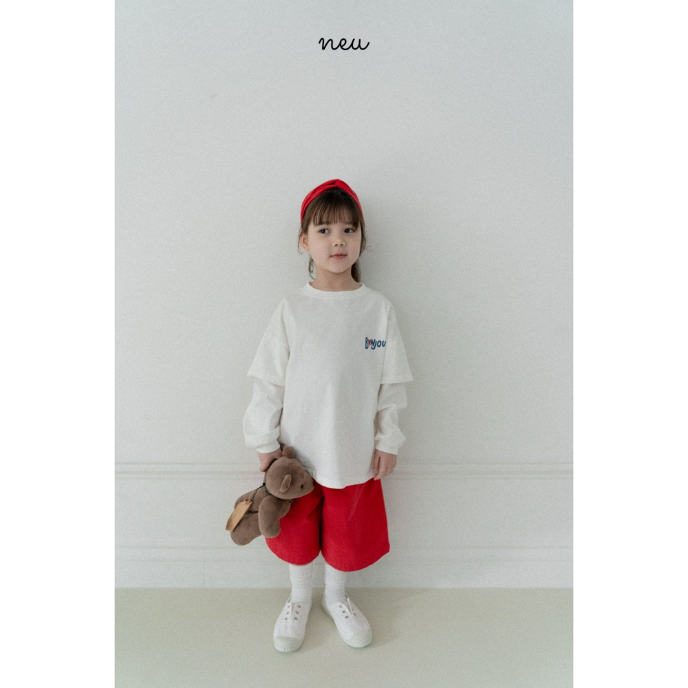 26春 正韓 neu｜Little Vintage 美式休閒拼接上衣 白/灰-細節圖3