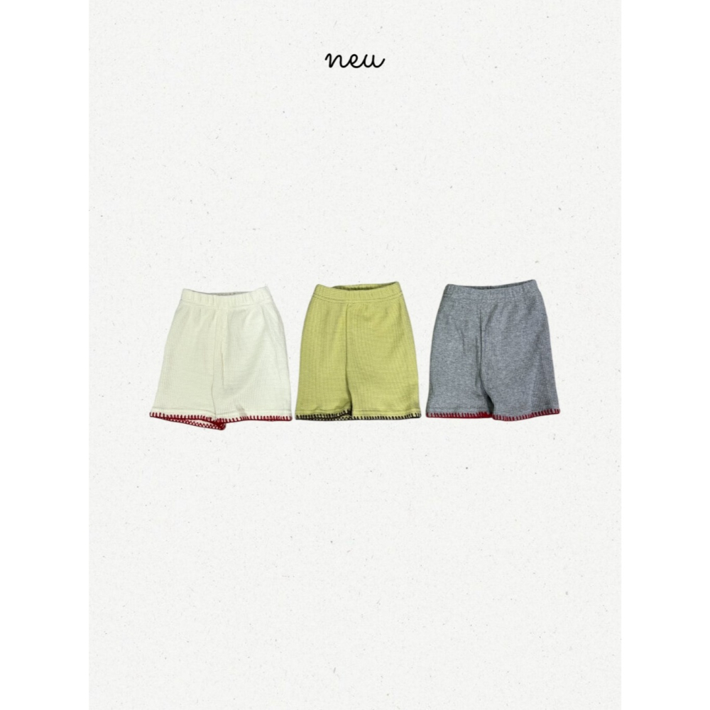 26春 正韓 neu｜Little Vintage 車邊小細節五分褲  白/灰/橄欖綠。大推 自留款-細節圖2