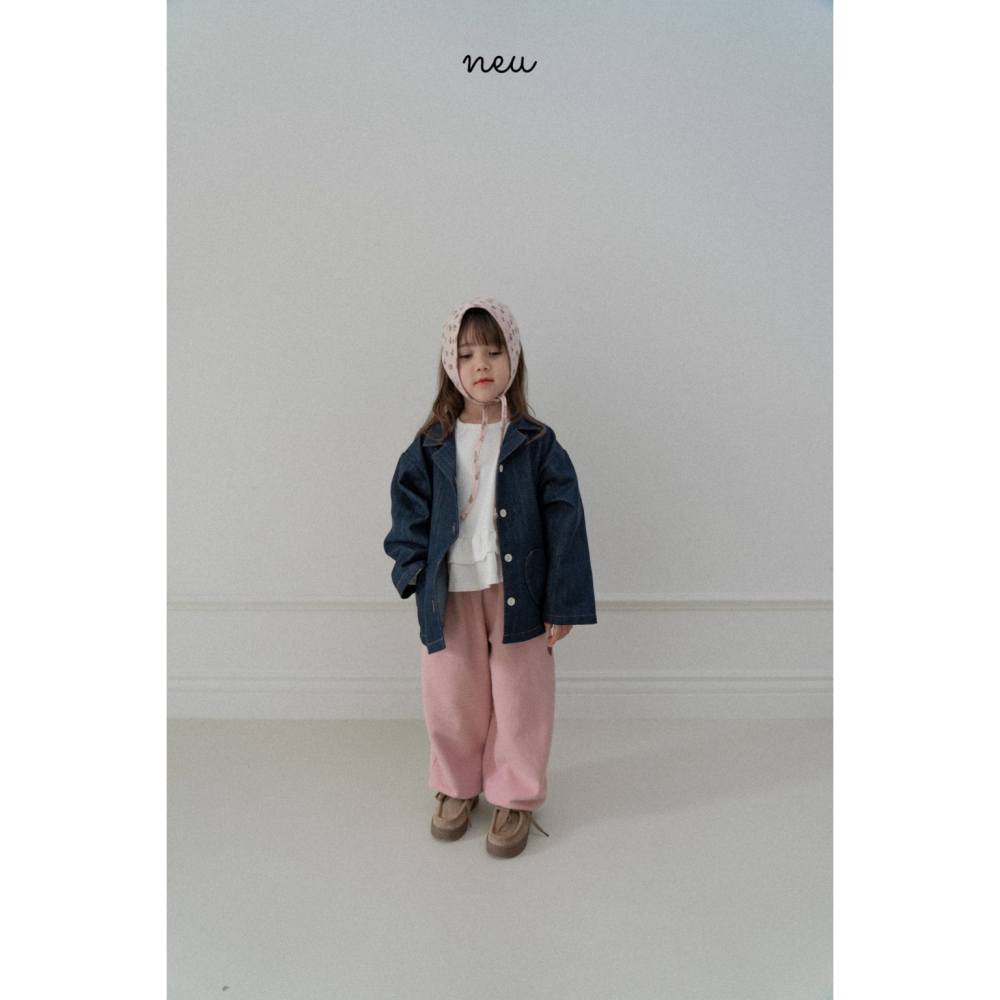 26春 正韓 neu｜Little Vintage  愛心日常 慢跑褲  白/粉/海軍藍-細節圖8