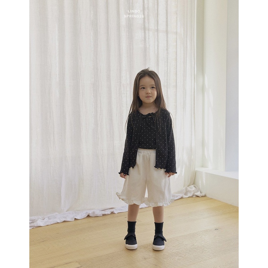 26春 正韓 LINDO｜Soft Bloom 點點木耳邊 背心+外套-細節圖3