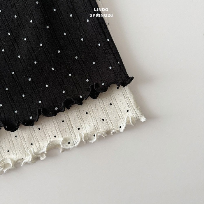 26春 正韓 LINDO｜Soft Bloom 點點木耳邊 背心+外套-細節圖6