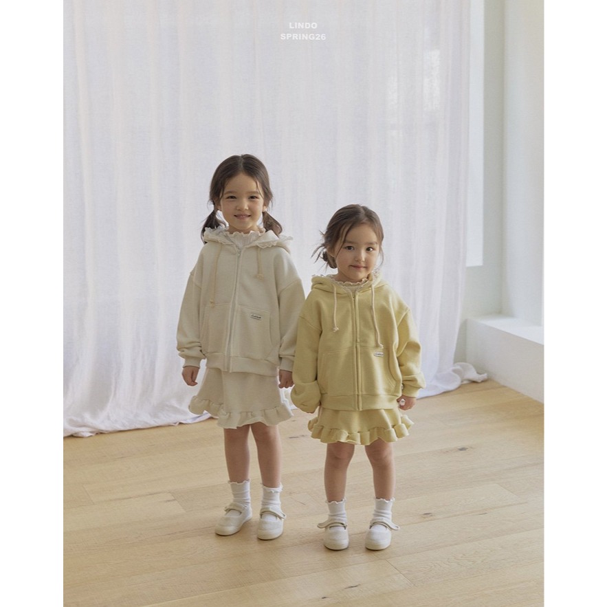 26春 正韓 LINDO｜Soft Bloom 蕾絲邊連帽外套-細節圖3