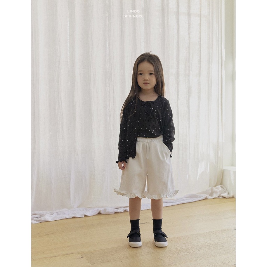 26春 正韓 LINDO｜Soft Bloom 荷葉邊五分褲-細節圖3