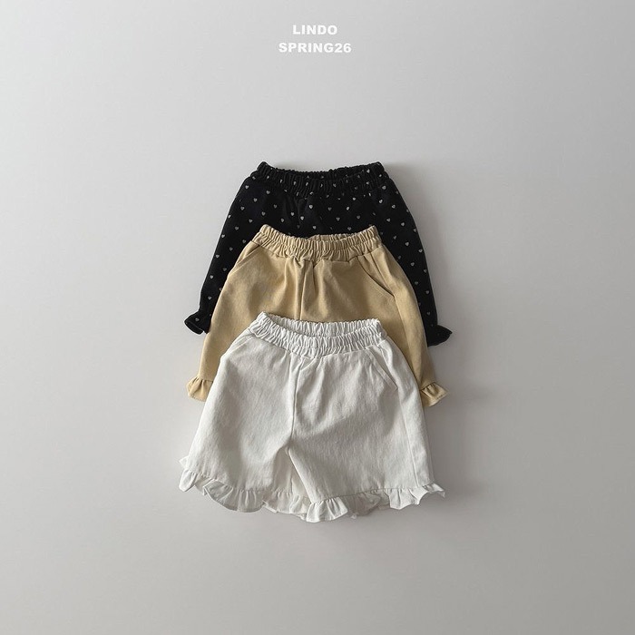 26春 正韓 LINDO｜Soft Bloom 荷葉邊五分褲-細節圖6