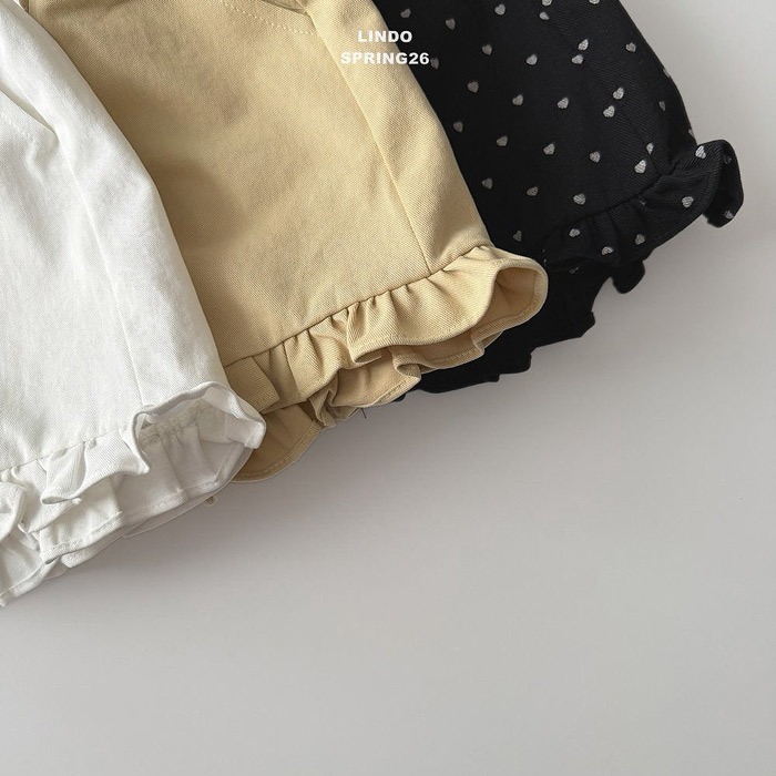 26春 正韓 LINDO｜Soft Bloom 荷葉邊五分褲-細節圖8