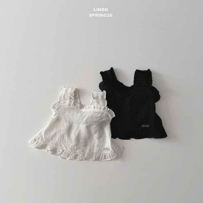 26春 正韓 LINDO｜Soft Bloom 桃心領無袖上衣-細節圖2