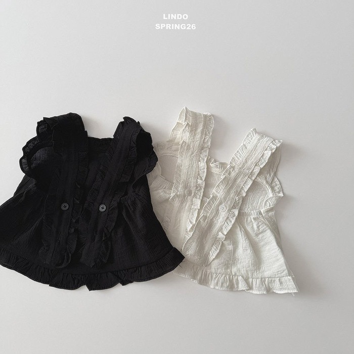 26春 正韓 LINDO｜Soft Bloom 桃心領無袖上衣-細節圖4