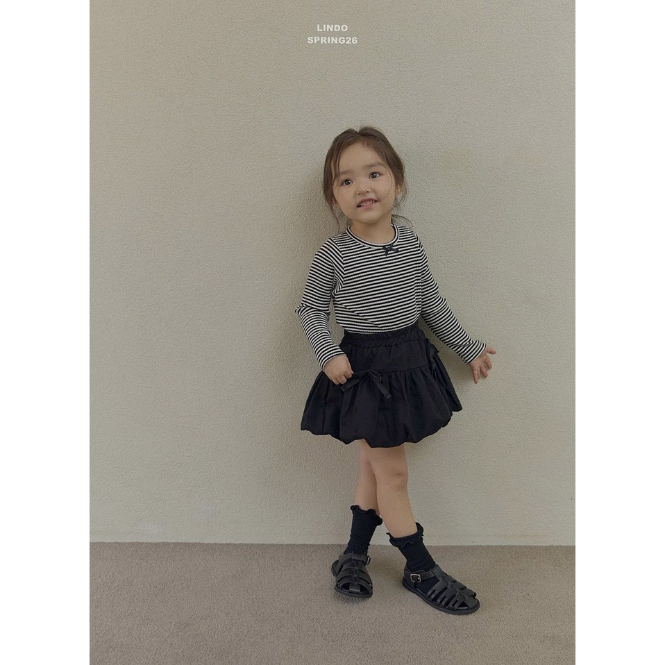 26春 正韓 LINDO｜Soft Bloom 條紋順身上衣-細節圖3