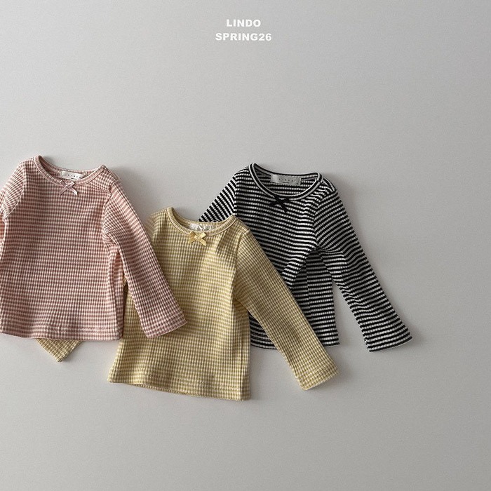 26春 正韓 LINDO｜Soft Bloom 條紋順身上衣-細節圖6