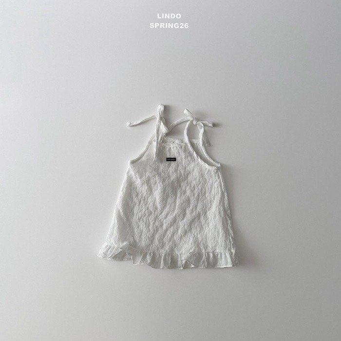 26春 正韓 LINDO｜Soft Bloom 綁帶壓紋背心（三色）-細節圖4