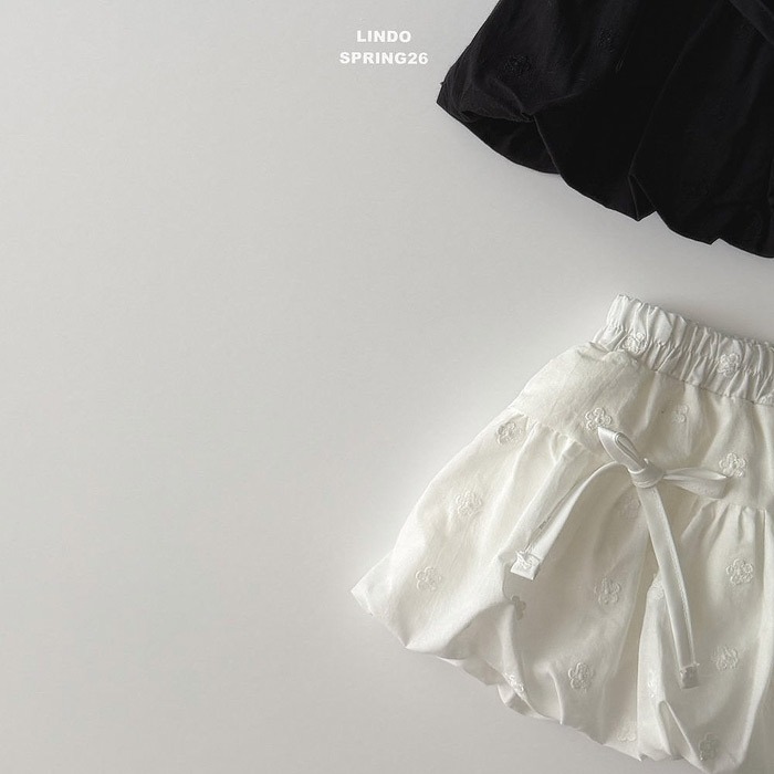 26春 正韓 LINDO｜Soft Bloom 蝴蝶結花苞褲裙-細節圖5