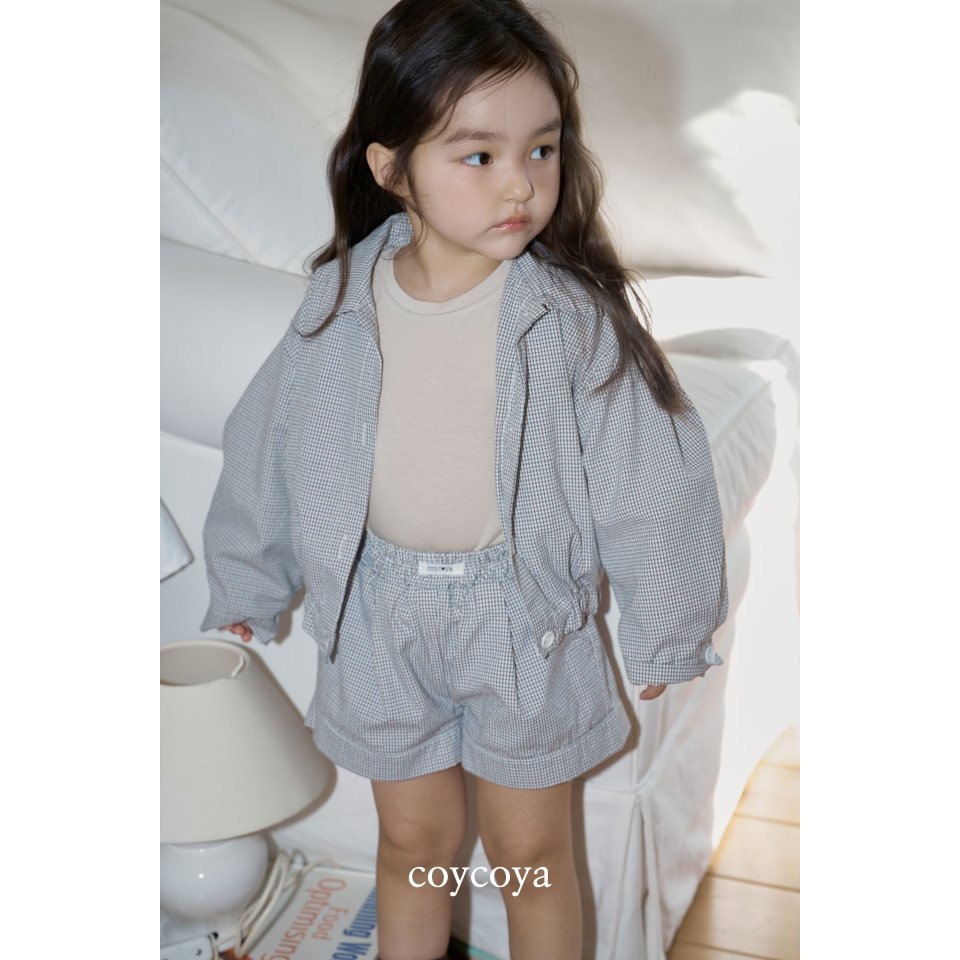 26春 正韓 COYCOYA｜Soft Lounge 輕柔格紋短褲-細節圖2