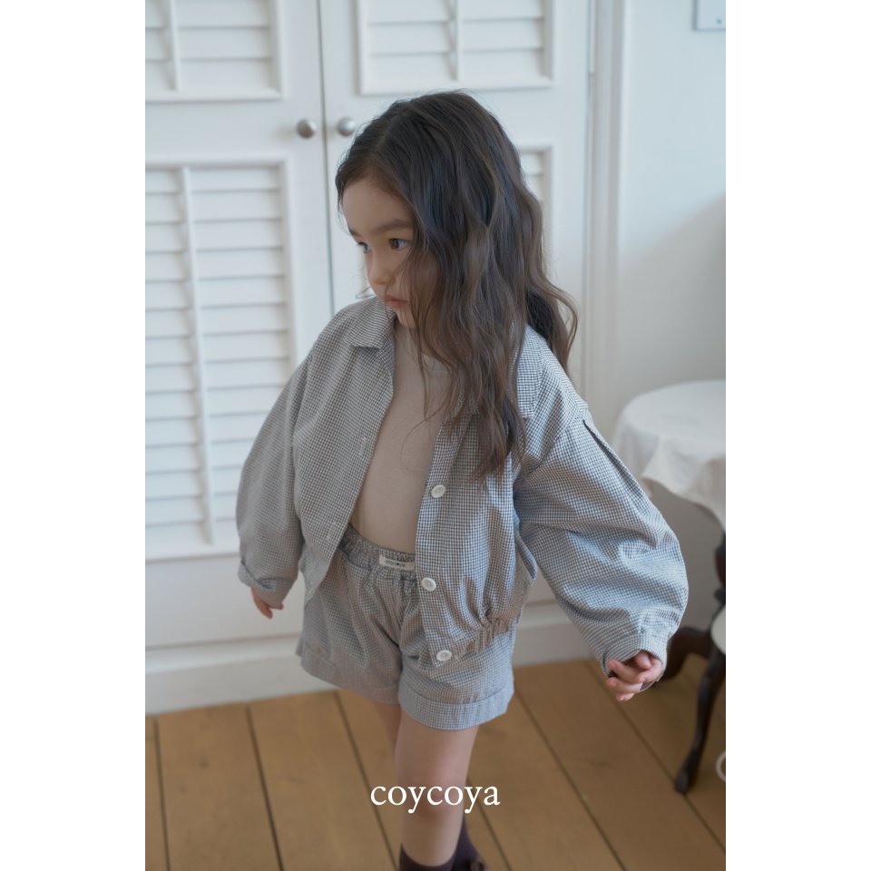 26春 正韓 COYCOYA｜Soft Lounge 輕柔格紋短褲-細節圖4