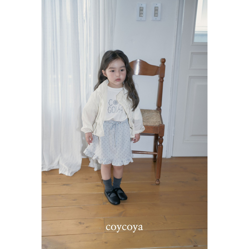 26春 正韓 COYCOYA｜Soft Lounge 波點荷葉邊 及膝裙-細節圖5