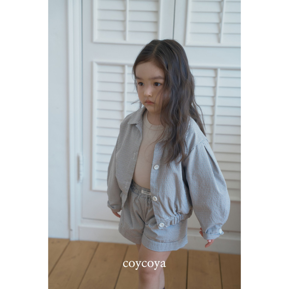26春 正韓 COYCOYA｜Soft Lounge 輕柔格紋外套-細節圖4