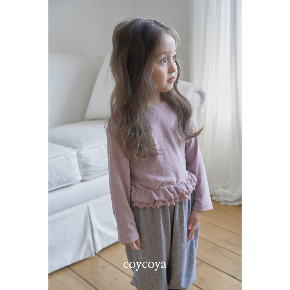 26春 正韓 COYCOYA｜Soft Lounge 小裙擺素色上衣-細節圖4