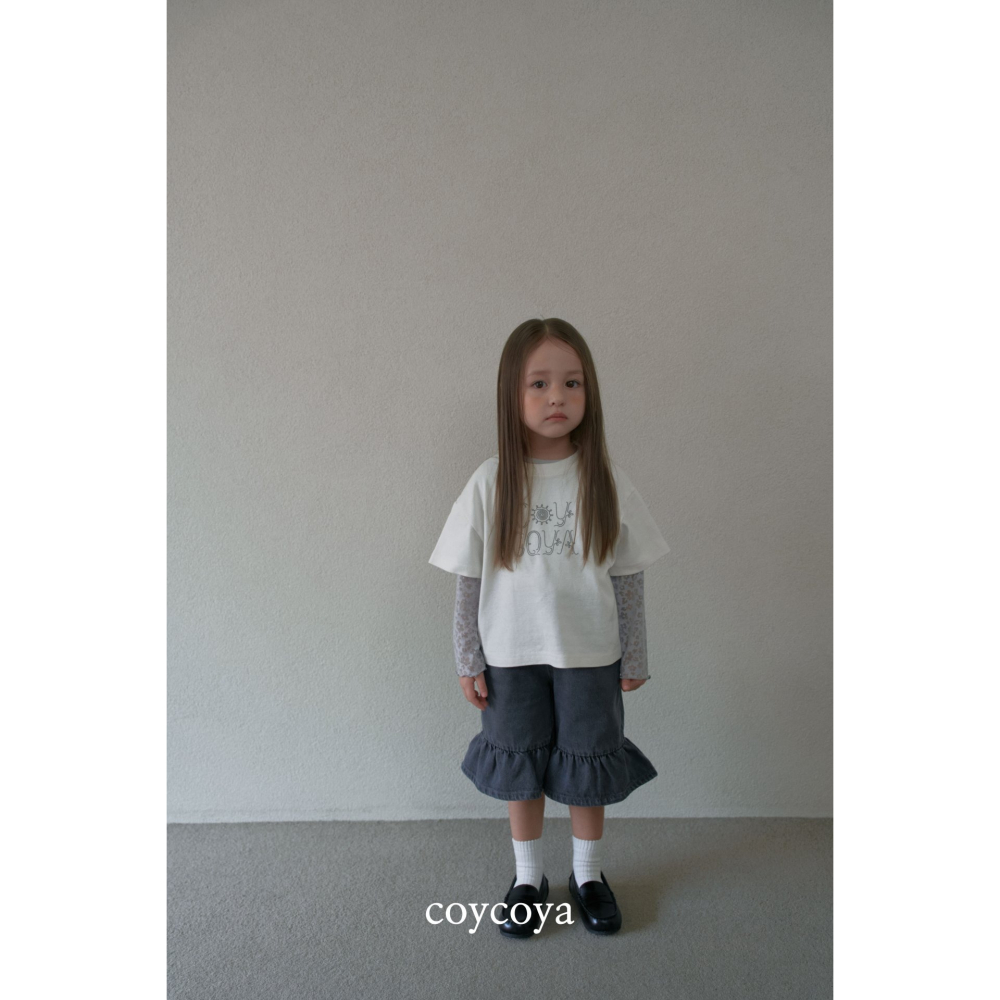 26春 正韓 COYCOYA｜Soft Lounge 荷葉牛仔五分褲-細節圖7