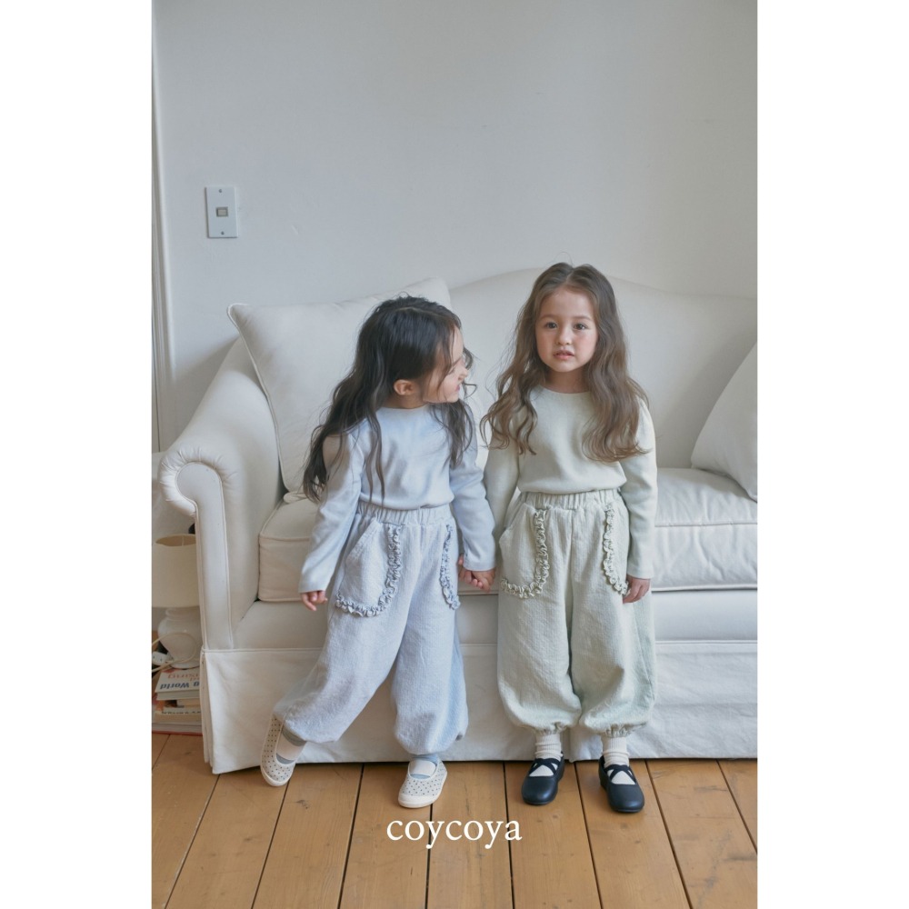 26春 正韓 COYCOYA｜Soft Lounge 鄉村荷葉運動褲-細節圖4