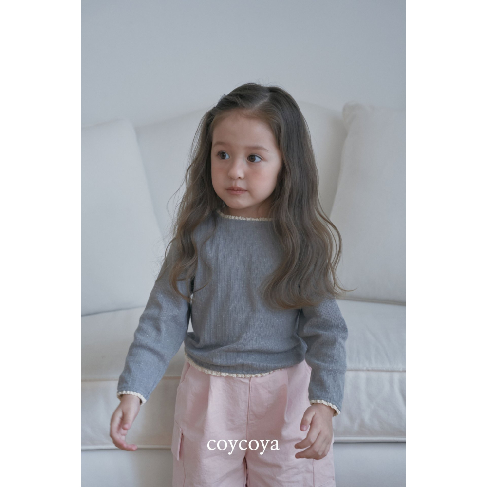 26春 正韓 COYCOYA｜Soft Lounge 蕾絲滾邊上衣-細節圖2