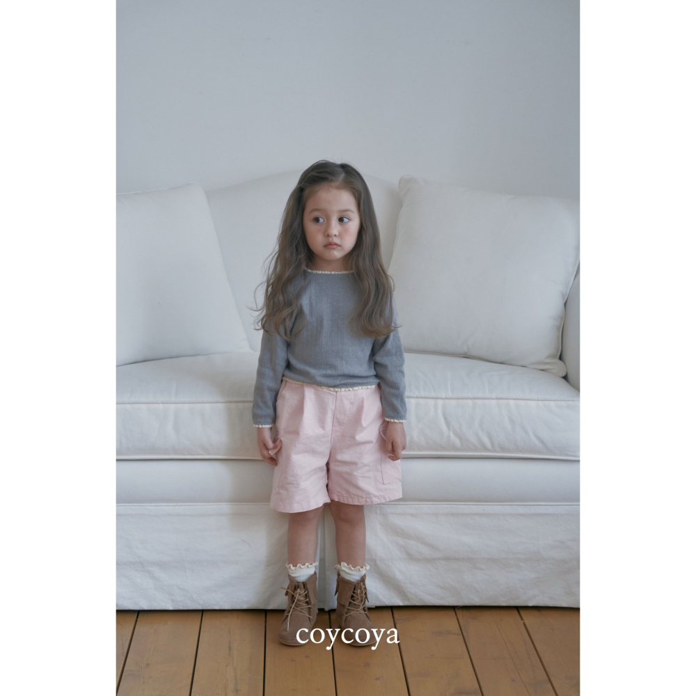 26春 正韓 COYCOYA｜Soft Lounge 蕾絲滾邊上衣-細節圖3