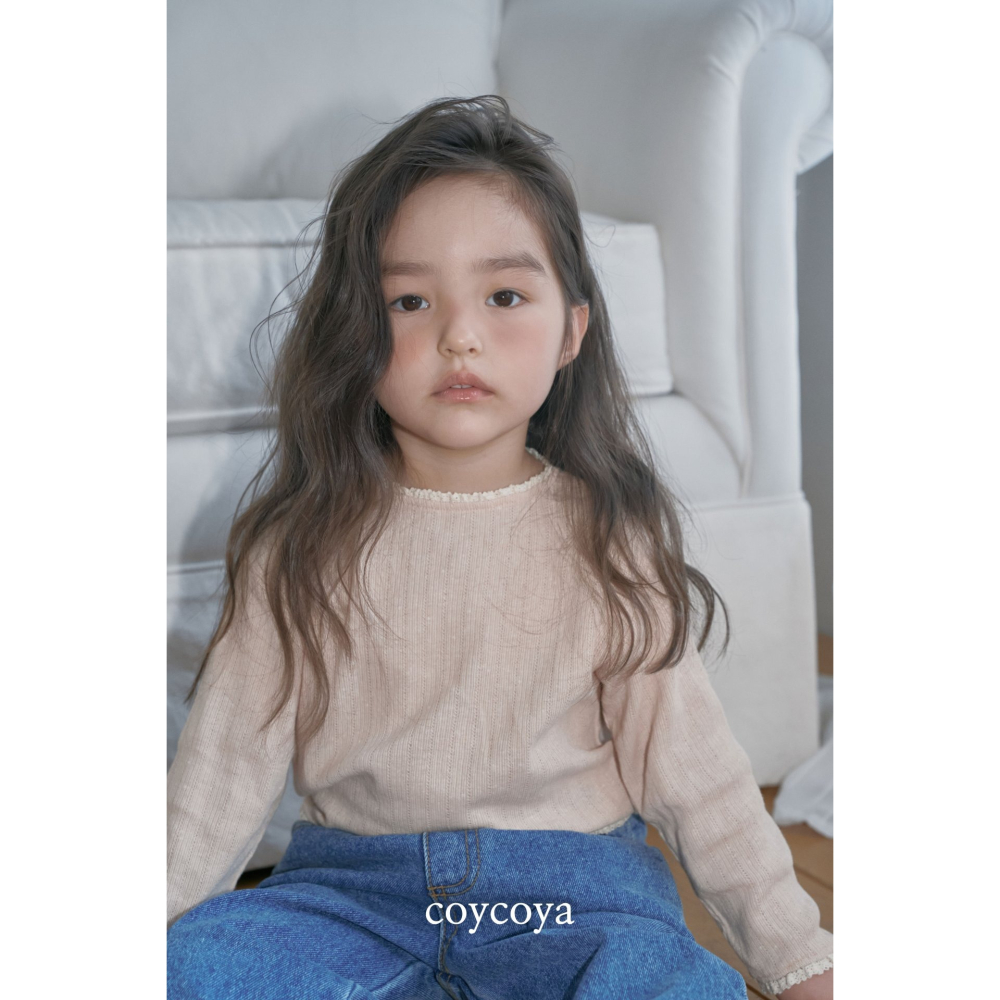 26春 正韓 COYCOYA｜Soft Lounge 蕾絲滾邊上衣-細節圖4