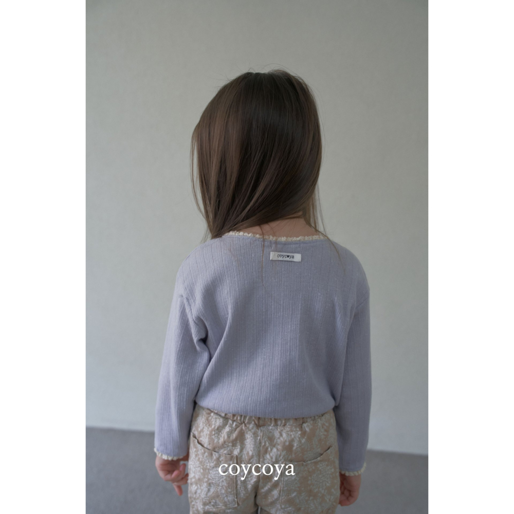 26春 正韓 COYCOYA｜Soft Lounge 蕾絲滾邊上衣-細節圖7