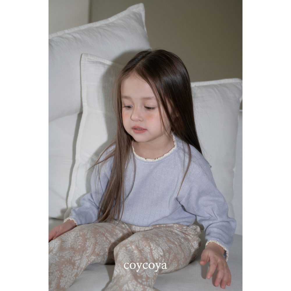 26春 正韓 COYCOYA｜Soft Lounge 蕾絲滾邊上衣-細節圖8