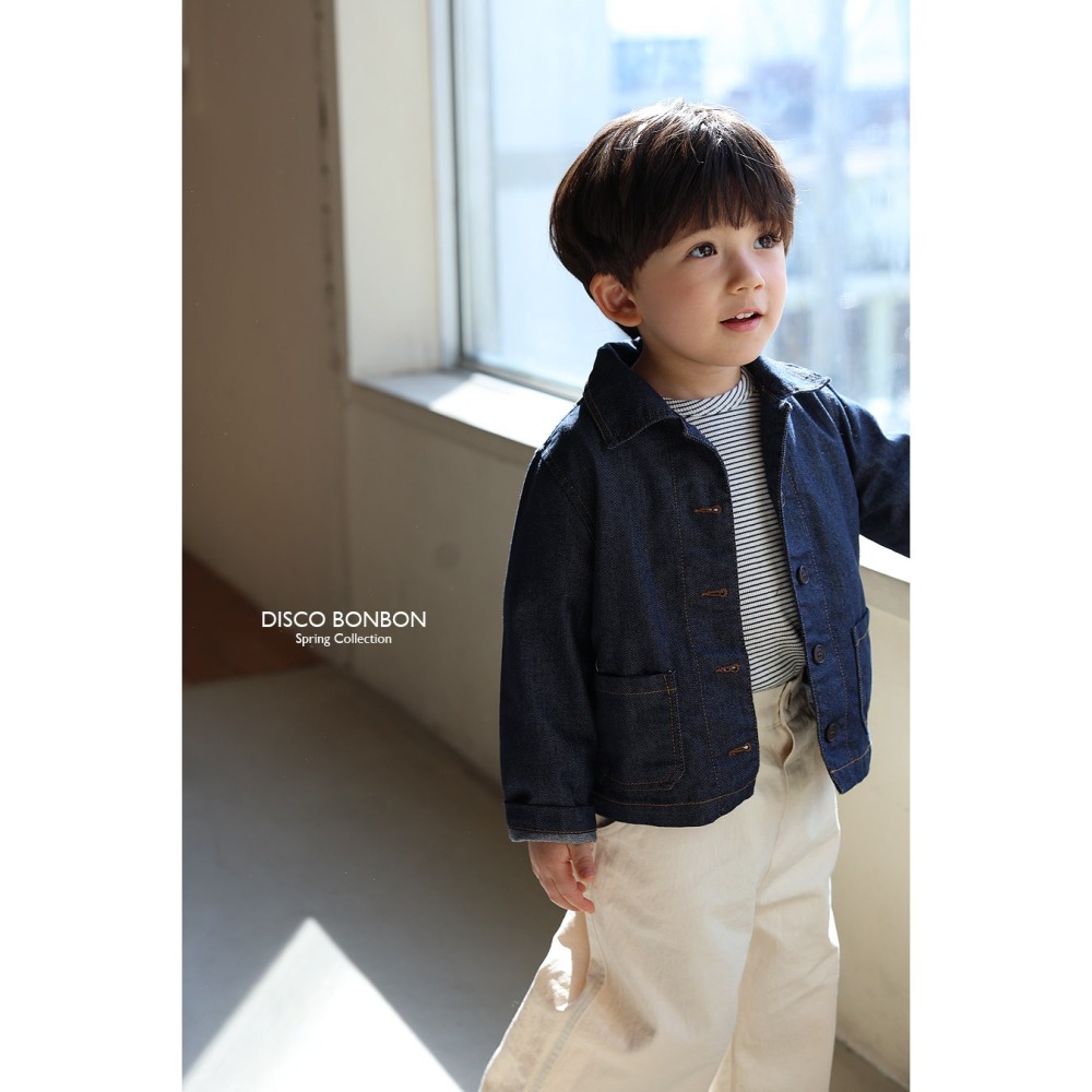 26春 正韓 DISCOBONBON｜Petit Classic｜經典色牛仔外套-細節圖2