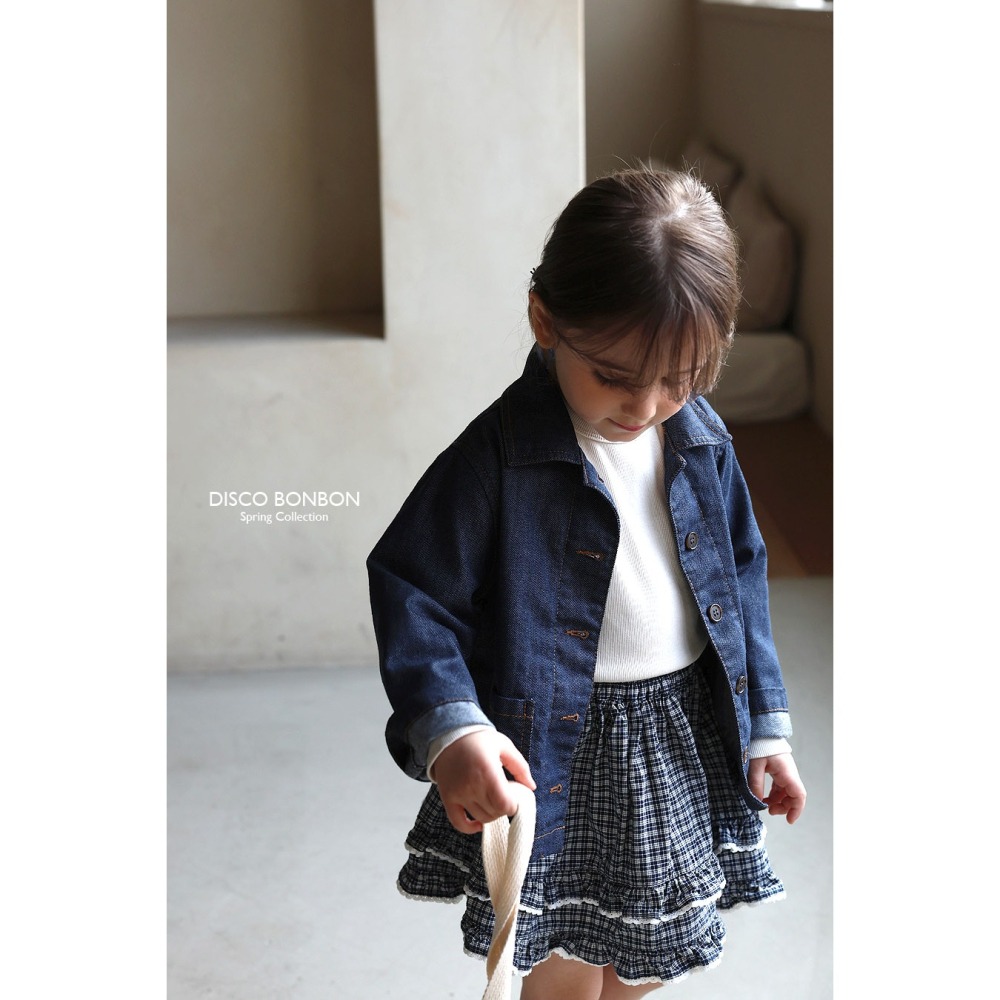 26春 正韓 DISCOBONBON｜Petit Classic｜經典色牛仔外套-細節圖5