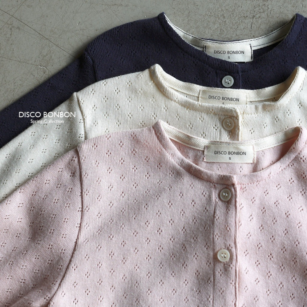 26春 正韓 DISCOBONBON｜Petit Classic｜針織開襟外套-細節圖9