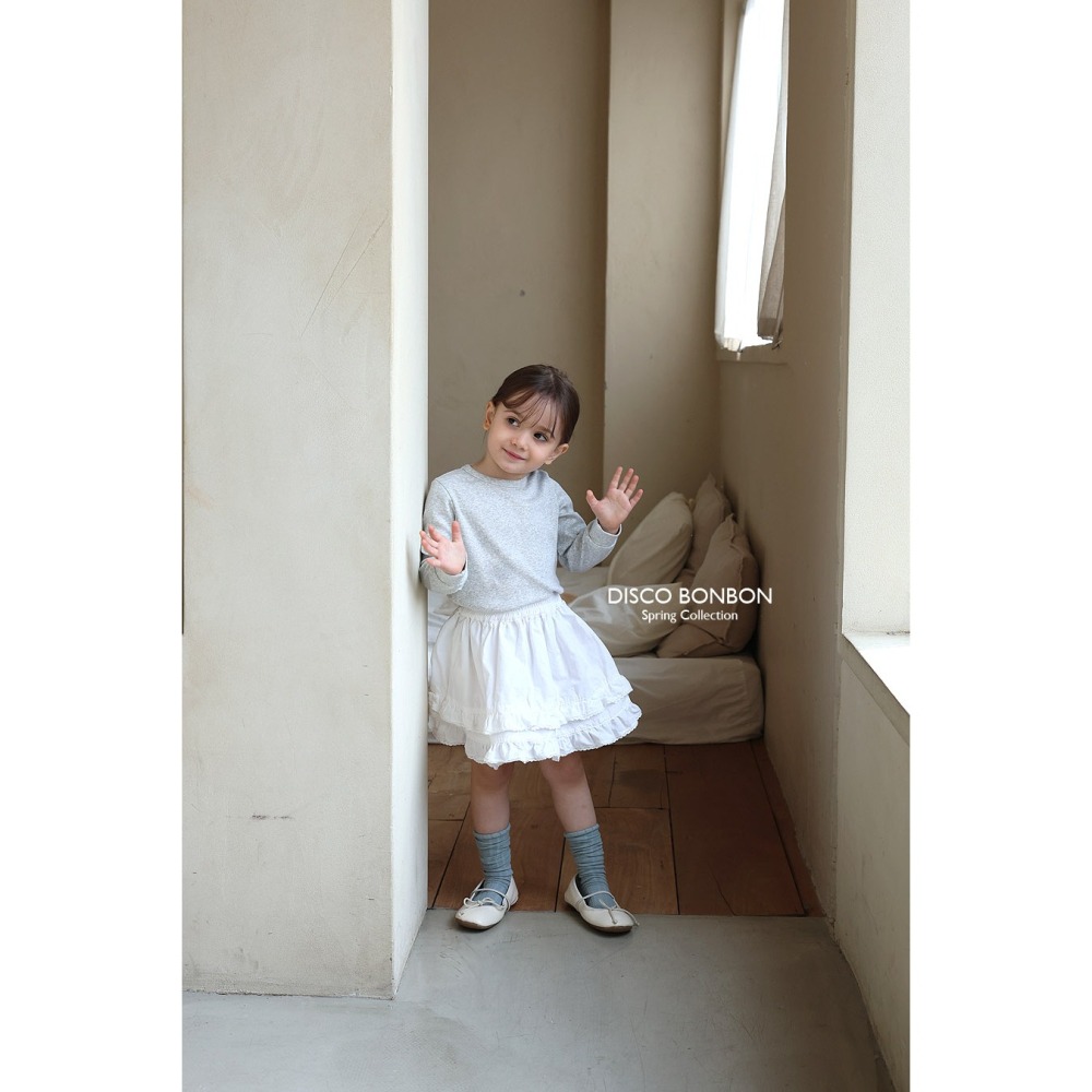 26春 正韓 DISCOBONBON｜Petit Classic｜荷葉邊小圓裙-細節圖4