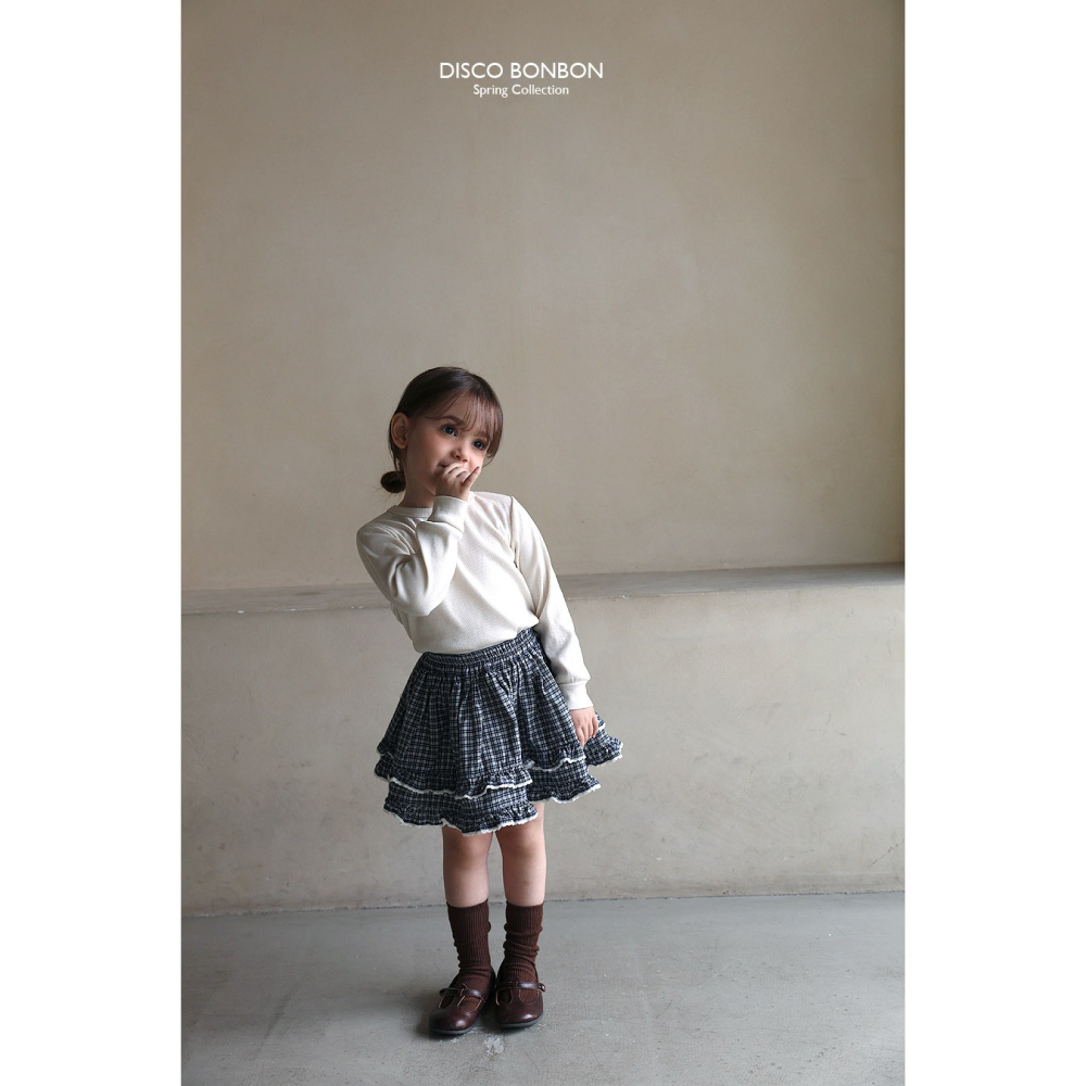 26春 正韓 DISCOBONBON｜Petit Classic｜荷葉邊小圓裙-細節圖8