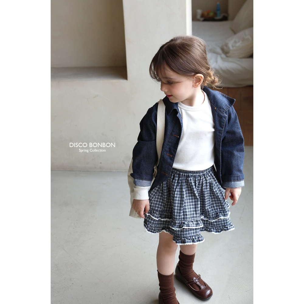 26春 正韓 DISCOBONBON｜Petit Classic｜荷葉邊小圓裙-細節圖10