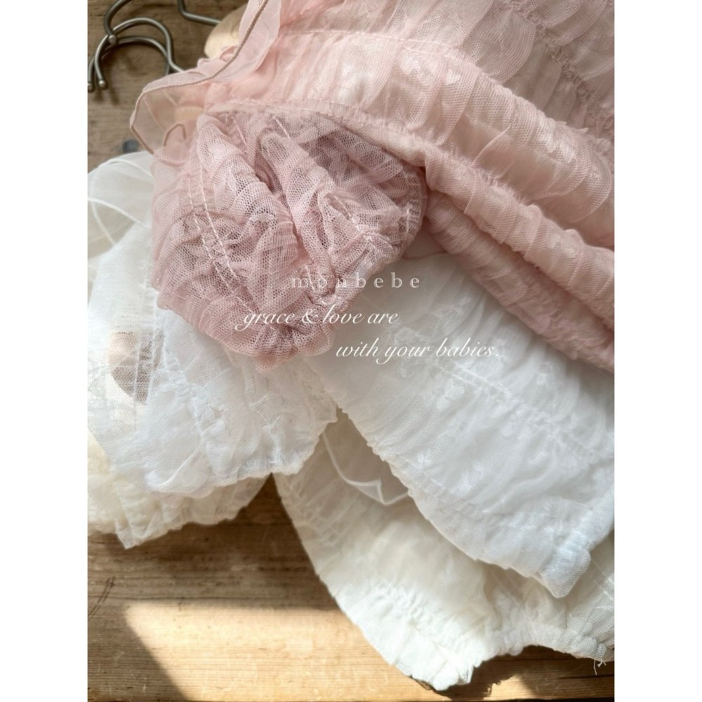 26春 正韓 monbebe 公主裸紗 包屁衣 大推 週歲公主裝-細節圖5