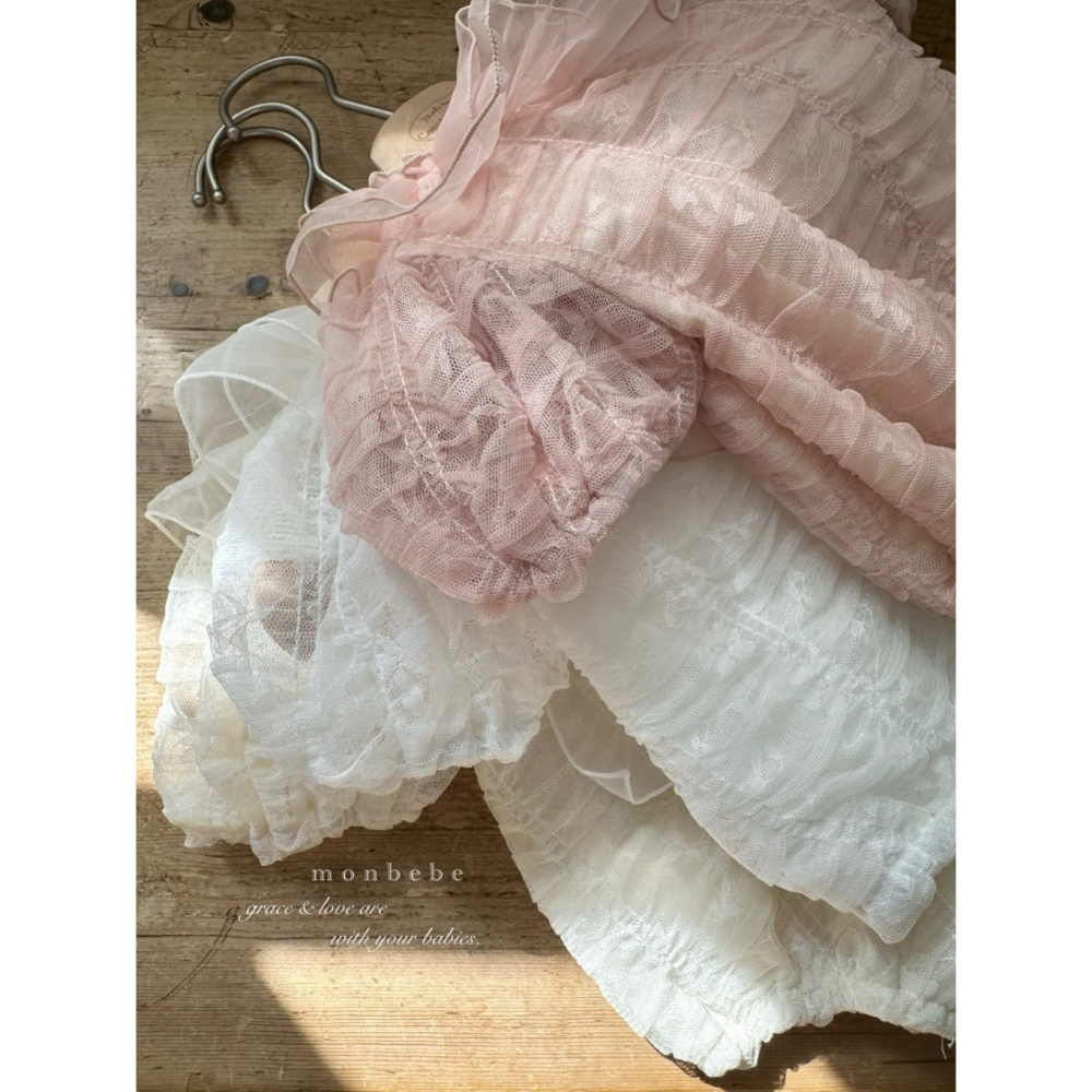 26春 正韓 monbebe 公主裸紗 包屁衣 大推 週歲公主裝-細節圖6