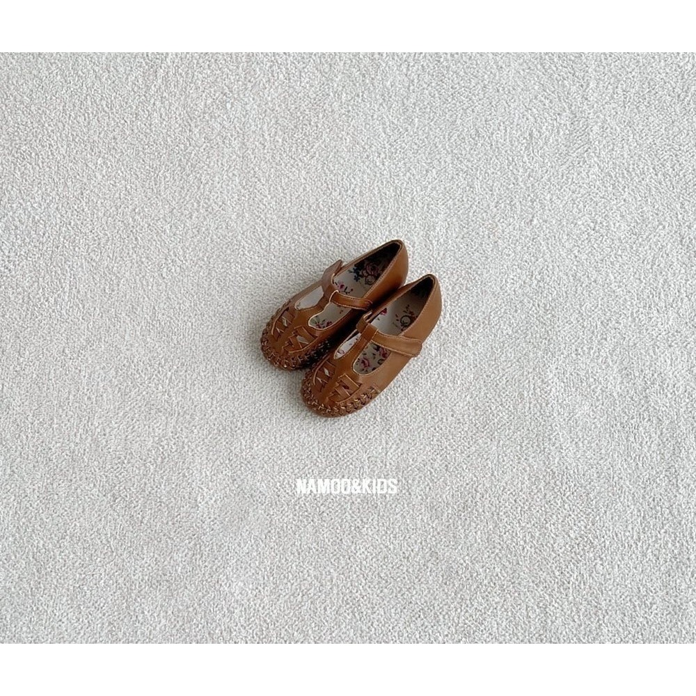 26春 正韓 Namoo 編織皮革 娃娃鞋-細節圖2