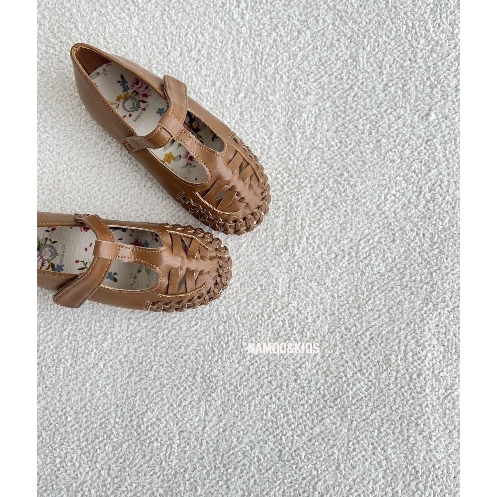 26春 正韓 Namoo 編織皮革 娃娃鞋-細節圖3