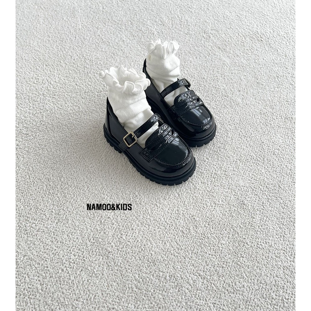 26春 正韓 Namoo 光澤感繫帶 樂福鞋-細節圖2