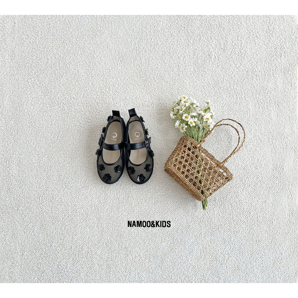 26春 正韓 Namoo 高級亮片雕花 平底鞋 大推黑-細節圖5