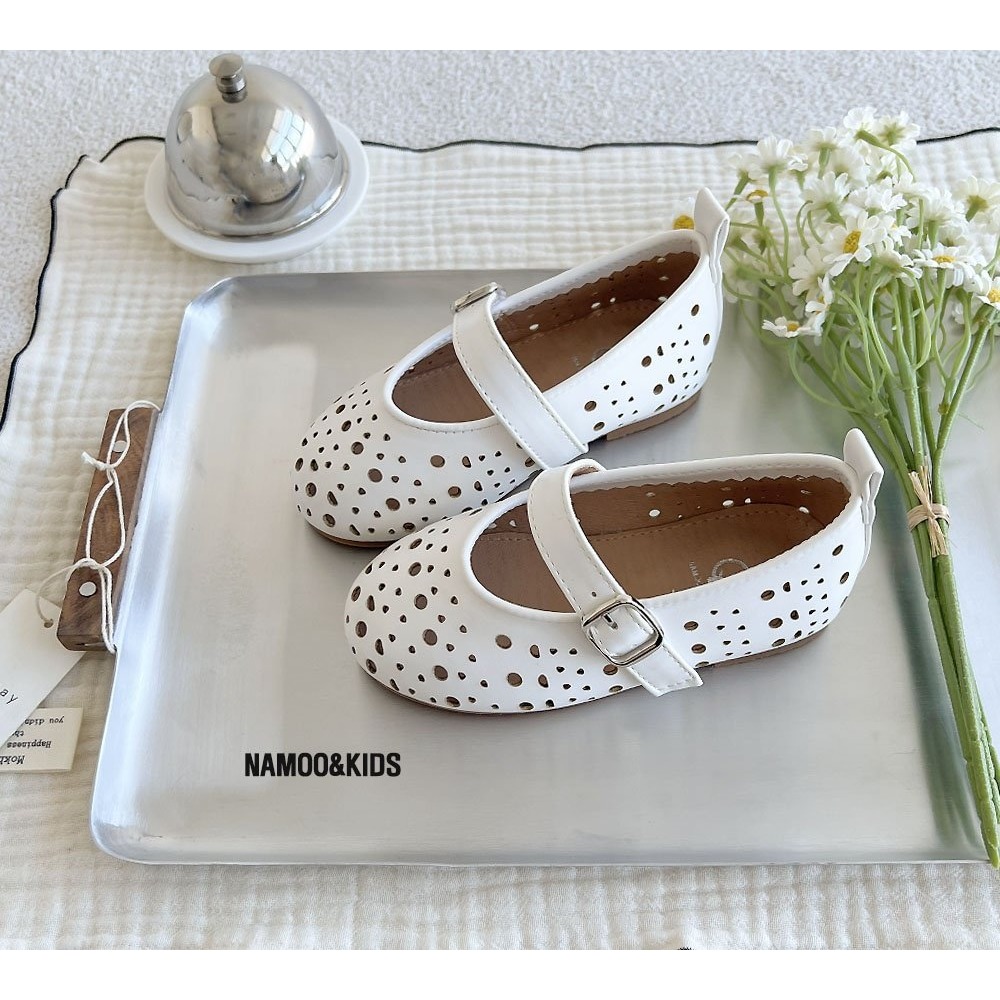 26春 正韓 Namoo 雕花簍空 平底鞋-細節圖2