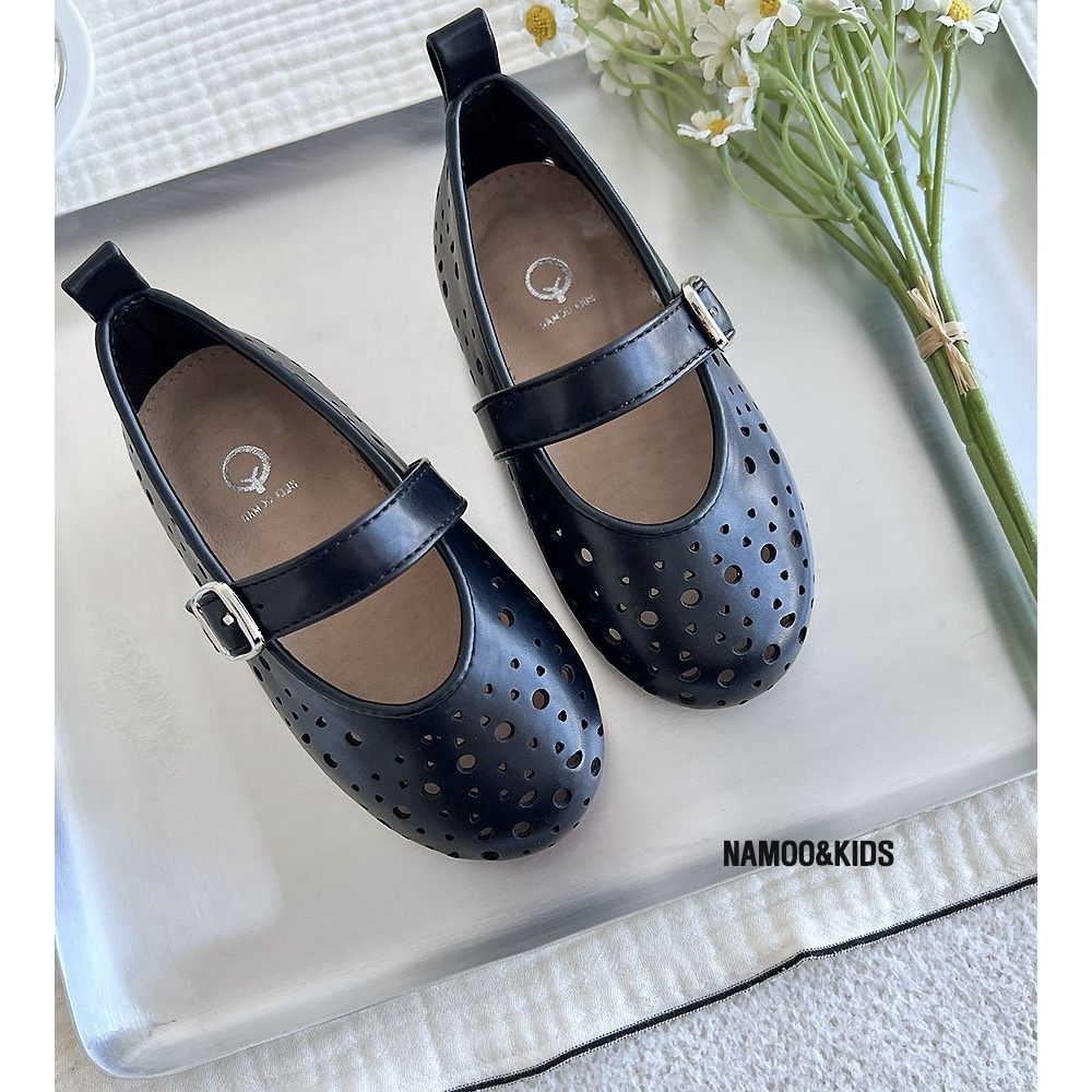 26春 正韓 Namoo 雕花簍空 平底鞋-細節圖4