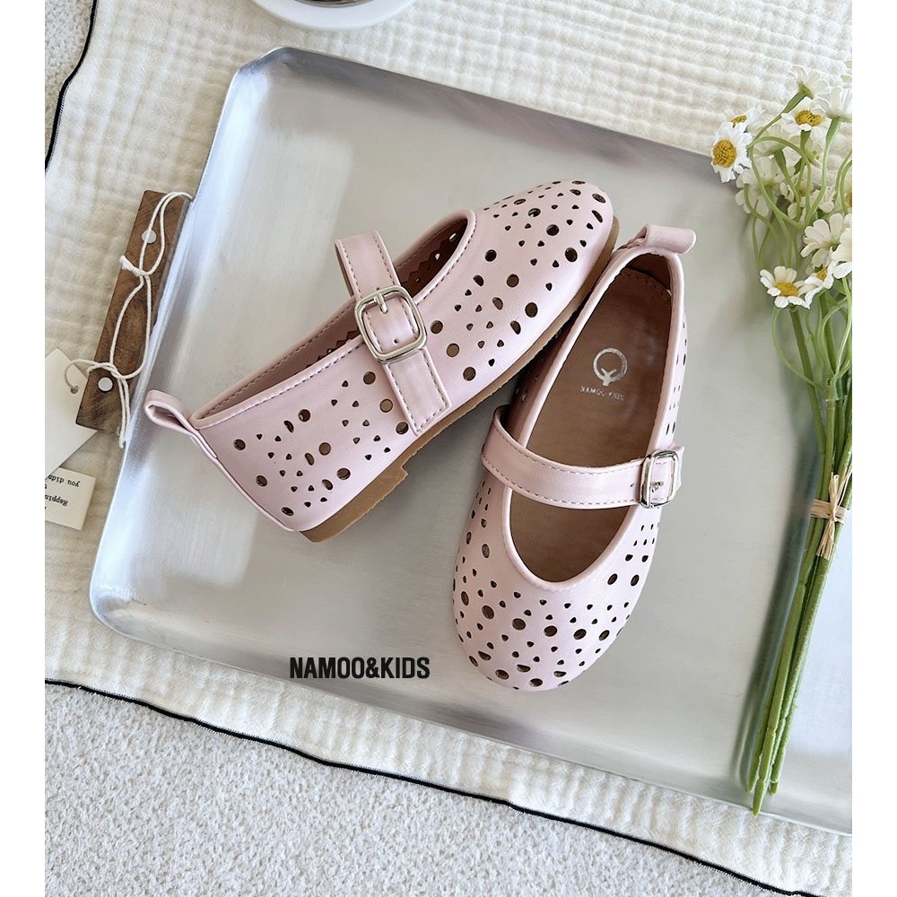 26春 正韓 Namoo 雕花簍空 平底鞋-細節圖6